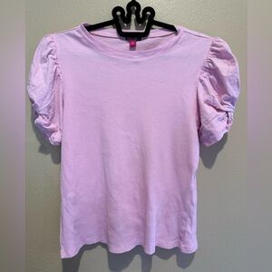 Vince Camuto Pink Puff Sleeve Top